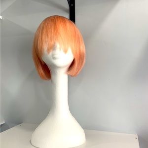 Peach color Bob cut wig Very cute